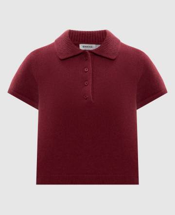 Бордовое поло Twila из кашемира