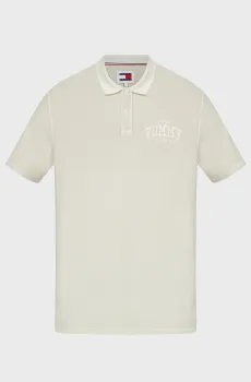 Мужское бежевое поло TJM OVZ GD DYE POLO Бежевый S Tommy Jeans DM0DM18310