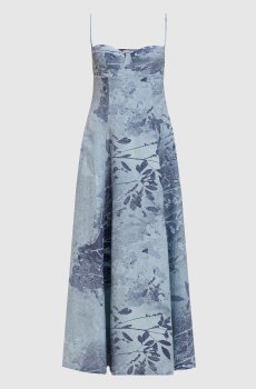 Голубое платье Rudie в цветочный принт