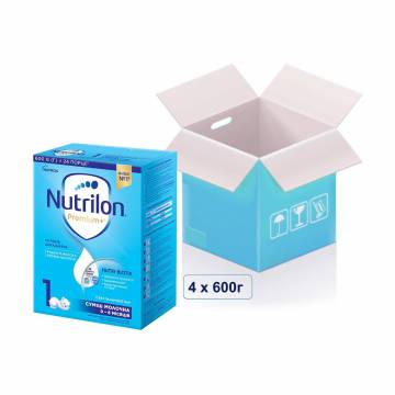 Сухая молочная смесь Nutrilon Premium+, 0-6 месяцев, 4*600 г Сухая молочная смесь Nutrilon Premium+, 0-6 месяцев, 4*600 г