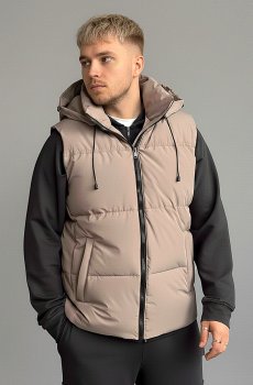 Жилетка мужская бежевого цвета RD-429-beige