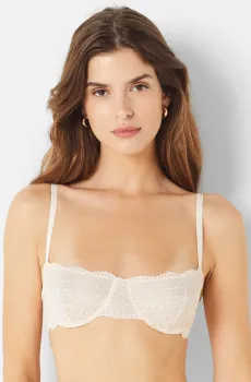 Женский пудровый бюстгальтер-балконет IDOLE Розовый 75C Etam 6540534