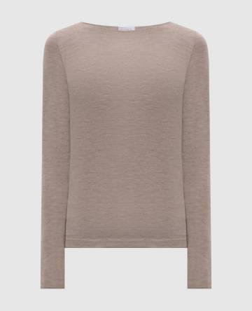 Бежевый джемпер из кашемира и шелка Бежевый джемпер из кашемира и шелка