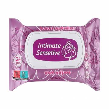 Влажные салфетки для интимной гигиены Mi_Mi Beauty Intimate Sensetive Wet Wipes, 24 шт Влажные салфетки для интимной гигиены Mi_Mi Beauty Intimate Sensetive Wet Wipes, 24 шт