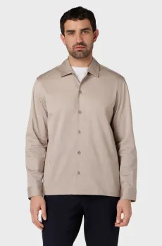 Мужская бежевая рубашка STRETCH SATEEN TAILORING Бежевый XL Calvin Klein K10K112627