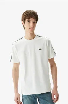 Мужская белая футболка Белый L-XL Lacoste TH031313B