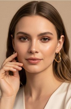 Сережки, 2 пари - золотий