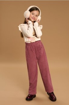 Штани зі штучної замші - бордовий