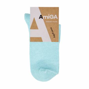 Носки женские AmiGА укороченные, размер 23-25, голубые, (B7) Носки женские AmiGА укороченные, размер 23-25, голубые, (B7)