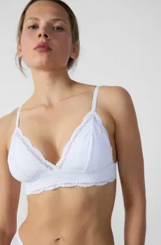 Женский белый бюстгальтер с мягкой треугольной чашкой IDOLE Белый 70C Etam 6540516