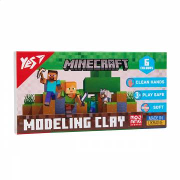 Пластилин YES Minecraft 6 цветов, 120 г (540650) Пластилин YES Minecraft 6 цветов, 120 г (540650)