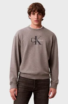 Мужской серый свитшот MONOLOGO Серый M Calvin Klein Jeans LV04RD242G