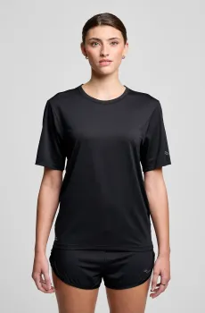 Женская черная футболка Черный L Saucony SAW800484-BK