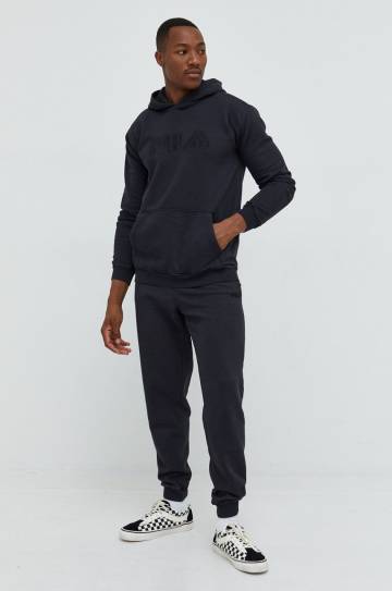 Кофта Fila мужская цвет чёрный с аппликацией Кофта Fila мужская цвет чёрный с аппликацией