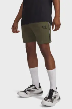Мужские оливковые шорты UA Icon Fleece Short Taping Оливковый XXL Under Armour 1390299-391