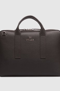 Коричневый кожаный портфель