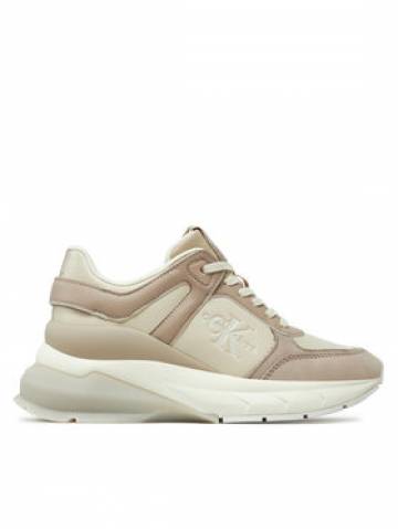 Calvin Klein Jeans Снікерcи Wedge Runner Lace Up Ml Mix YW0YW01577 Бежевий Calvin Klein Jeans Снікерcи Wedge Runner Lace Up Ml Mix YW0YW01577 Бежевий
