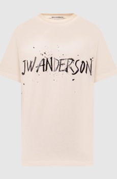 Бежевая футболка с логотипом