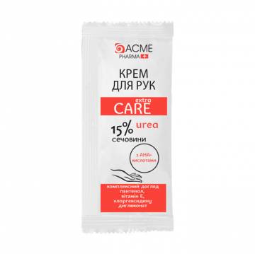 Увлажняющий крем для рук Acme Pharma Extra Care с содержанием мочевины 15%, 3 мл Увлажняющий крем для рук Acme Pharma Extra Care с содержанием мочевины 15%, 3 мл