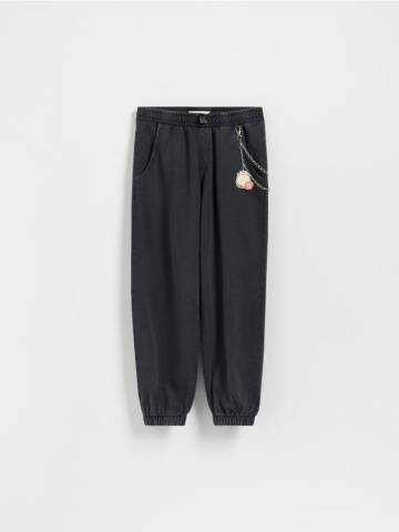Reserved - GIRLS` TROUSERS & PENDANT - темно-сірий - SO258-90X Reserved - GIRLS` TROUSERS & PENDANT - темно-сірий - SO258-90X