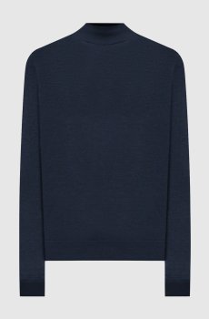 Синий гольф из шерсти