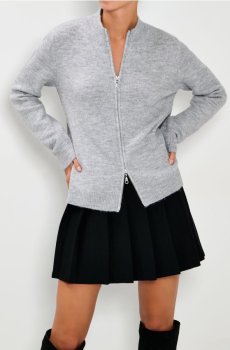 Джемпер на ґудзиках - сірий