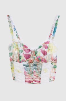 Белый топ Sylva с драпировкой