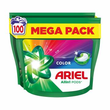 Капсулы для стирки ARIEL Pods All-in-1 Color Все-в-1, для цветных вещей, 100 стирок, 2*50 шт
