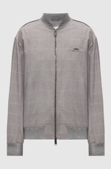 Серый бомбер в клетку