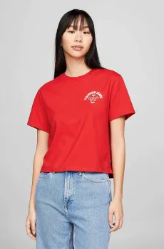 Женская красная футболка TJW BXY RETRO SPORT 2 TEE Красный XS Tommy Jeans DW0DW17831