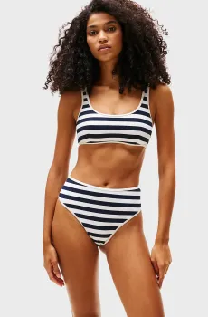 Женские трусики от купальника в полоску HIGH WAIST BIKINI Разноцветный S Tommy Hilfiger UW0UW05831