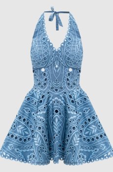Голубое платье мини Sandlight