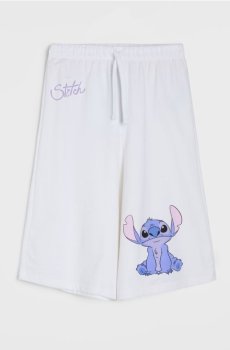 Оверсайз шорти бермуди Stitch - кремовий