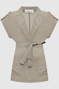 Бежевый жилет с цепочкой мониль