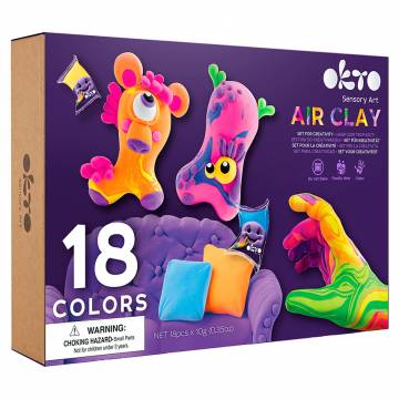 Набір для творчості OKTO Air clay 18 кольорів (70151) Набір для творчості OKTO Air clay 18 кольорів (70151)