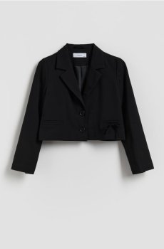 Reserved - Короткий піджак з віскози - чорний - 001EH-99X