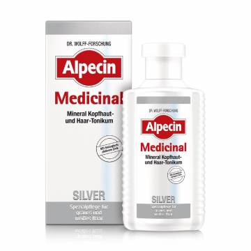 Тоник против желтизны седых волос Alpecin Medicinal Silver Tonic, 200 мл Тоник против желтизны седых волос Alpecin Medicinal Silver Tonic, 200 мл