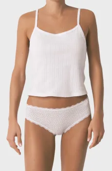 Женские белые трусики в горошек Белый S womensecret 873934