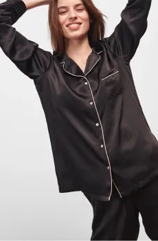 Женская черная рубашка MILKY Черный M Etam 6515193