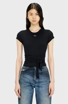 Женская черная футболка T-BUNNY-TAIL-S1 Черный L Diesel A21197 0EJAI