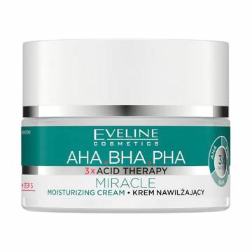 Увлажняющий крем для лица Eveline Cosmetics 3xAcid Therapy AHA-BHA-PHA, 50 мл Увлажняющий крем для лица Eveline Cosmetics 3xAcid Therapy AHA-BHA-PHA, 50 мл