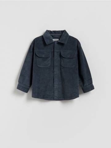 Reserved - Бавовняна сорочка - темно-сірий - 668HF-90X