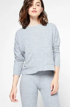 Женский серый лонгслив JAIME Серый M Etam 6509929