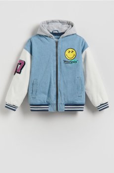 Reserved - Джинсова бомберка SmileyWorld® - синій - 803HF-50J