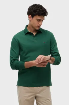 Мужское зеленое поло 1985 REGULAR Зеленый L Tommy Hilfiger MW0MW20183