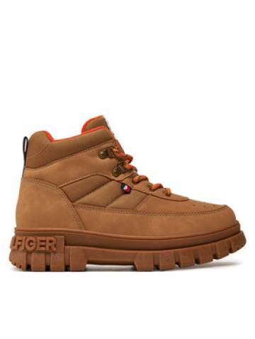 Tommy Hilfiger Черевики Lace-Up Bootie T3X5-33707-1492 S Коричневий Tommy Hilfiger Черевики Lace-Up Bootie T3X5-33707-1492 S Коричневий