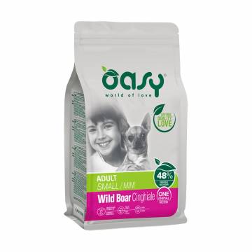 Сухой корм для взрослых собак мелких пород Oasy One Animal Protein Adult Small/Mini с диким кабаном, 800 г Сухой корм для взрослых собак мелких пород Oasy One Animal Protein Adult Small/Mini с диким кабаном, 800 г