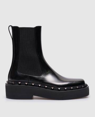 Черные кожаные челси Rockstud Черные кожаные челси Rockstud