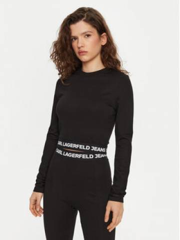Karl Lagerfeld Jeans Блузка A1W17042 Чорний Slim Fit Karl Lagerfeld Jeans Блузка A1W17042 Чорний Slim Fit