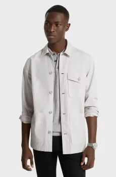 Мужская серая рубашка LS GARMENT WASH Серый S Michael Kors CT4408JEMW